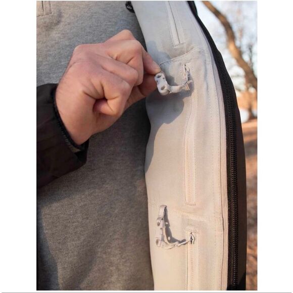 Clothing Arts Men’s Charcoal Grey Cubed Travel Waterproof Windproof Lightweight - Picture 12 of 16